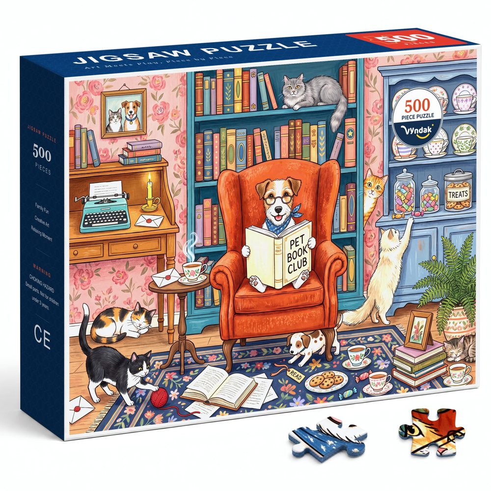 Pet Book Club 500 piece jigsaw puzzle